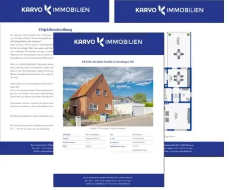 Beispiel Expose Bild für ein Haus Karvo-Immobilien. Wichtiger Bestandteil bzgl. Service rund um ihre Immobilie